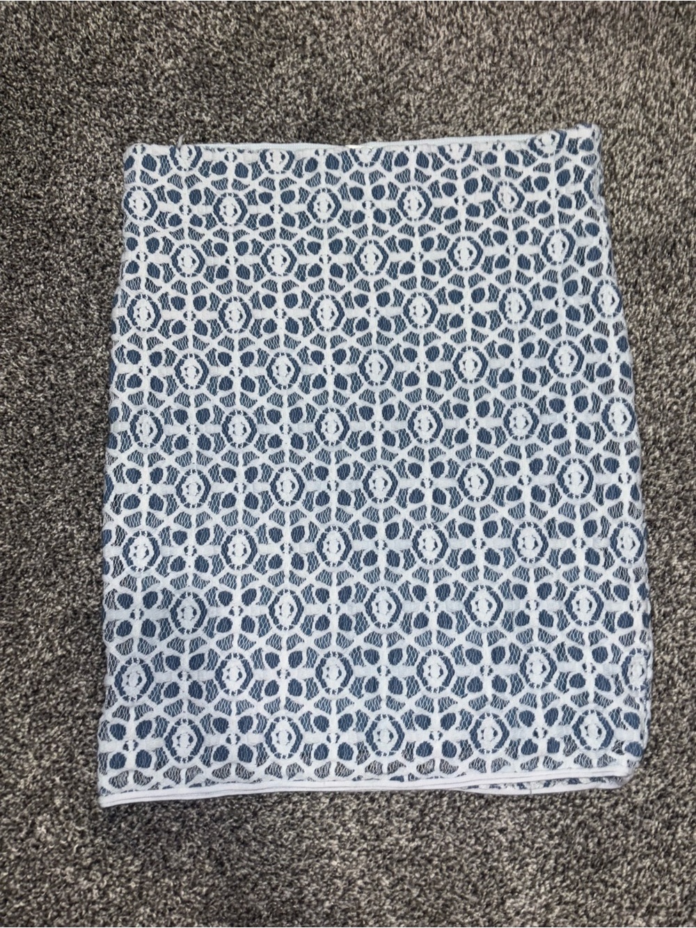 Studio M Blue and White Lace-Trim women’s large Skirt